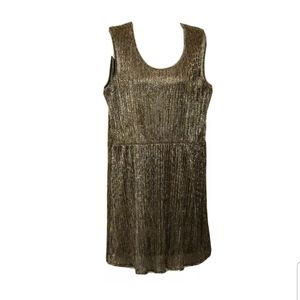 Rock & Republic silver metallic mini dress Large metal